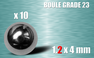 lot de 10 boules titane grade 23 - 1.2 x 4 mm