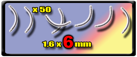 lot de 50 barre acier 1.6 x 6 mm