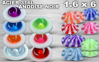 lot de 18 soucoupes acruliques 1.6