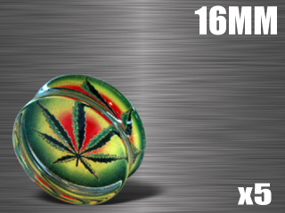5 plugs acrylique translucide - diametre 16 mm