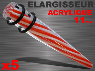 lot de 5 elargisseurs acrylique 11mm