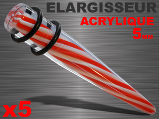 lot de 5 elargisseurs acrylique 5mm