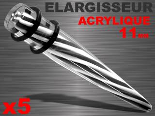 lot de 5 elargisseurs acrylique 11mm