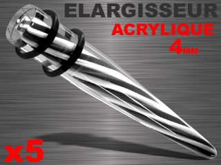 lot de 5 elargisseurs acrylique 4mm