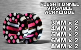 lot de 10 flesh tunnel acrylique