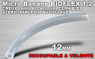 lot de 10 tubes bioflex courbes pour arcade - 1.2 x 12 mm pour accessoires clipables - autocavable et recoupable a toute taille.verifiez les refs compatibles.