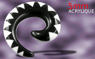 lot de 6 spirales acryliques - calibre 5 mm