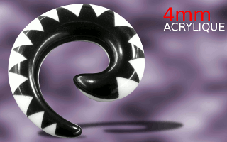 lot de 6 spirales acryliques - calibre 4 mm