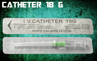 catheter calibre 14 - 18 g - Emballe et sterilise en france -