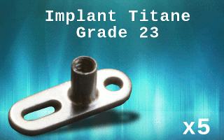lot de 5 dermal titane gr23 - calibre exterieur 1.2 - interieur 0.8 - hauteur 2.0 mm - verifiez la compatilite des accessoires