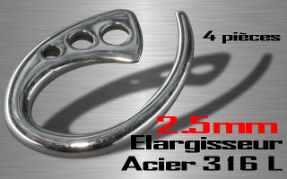 Lot de 4 elargisseurs 316 L - diametre 2.5 mm