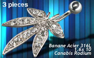 lot de 3 bananes acier anodise or 1.6 x 10 - cannabis rodium