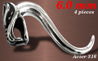 4 elargisseurs acier 6.0 mm casting dragon