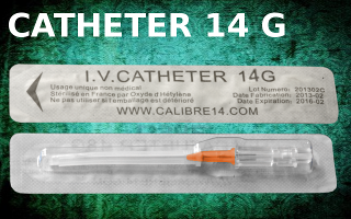 catheter calibre 14 qualite superieure - 14 g - sterilise en france -