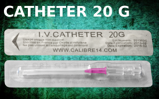 catheter calibre 14 qualite superieure - 20 g - sterilise en france -