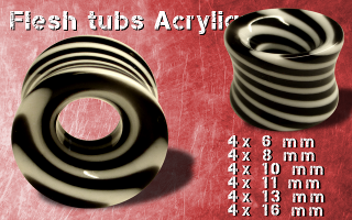 Lot de 24 tubes echancres acryliques noir et blanc
