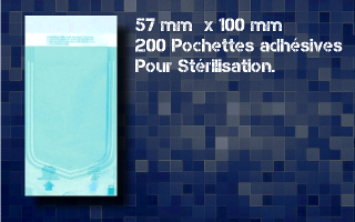 200 sachets auto adhesifs pour sterilisation 57 x 100 mm