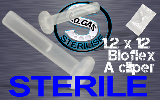Lot de 10 labret bioflex 1.2 x 12 translucides steriles a cliper- sterilisation en FRANCE par Oxyde d ethylene