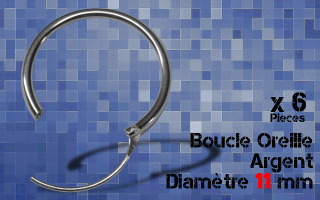 Lot de 6 anneaux , diametre 11 mm - ouverture articulee -
