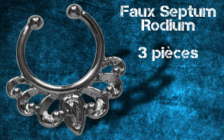 3 faux septum Rodium