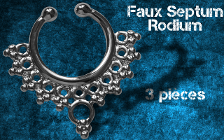 3 faux septum Rodium