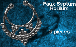 3 faux septum Rodium
