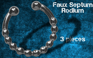 3 faux septum Rodium