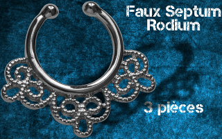 3 faux septum Rodium
