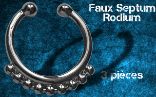 3 faux septum Rodium
