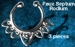 3 faux septum Rodium