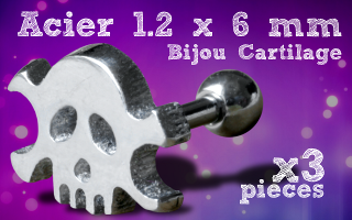 Lot de 3 microbells acier 1.2 x 6 - boule 3 mm - ideal pour cartilage