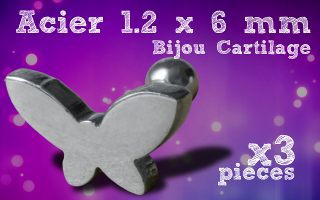 Lot de 3 microbells acier 1.2 x 6 - boule 3 mm - ideal pour cartilage