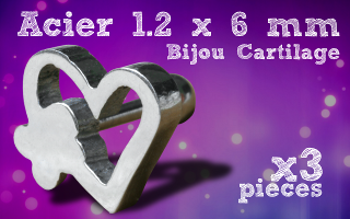 Lot de 3 microbells acier 1.2 x 6 - boule 3 mm - ideal pour cartilage