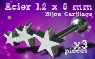 Lot de 3 microbells acier 1.2 x 6 - boule 3 mm - ideal pour cartilage