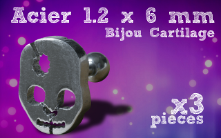Lot de 3 microbells acier 1.2 x 6 - boule 3 mm - ideal pour cartilage