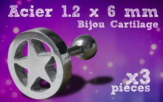 Lot de 3 microbells acier 1.2 x 6 - boule 3 mm - ideal pour cartilage