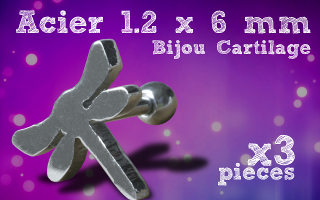 Lot de 3 microbells acier 1.2 x 6 - boule 3 mm - ideal pour cartilage