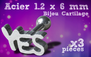Lot de 3 microbells acier 1.2 x 6 - boule 3 mm - ideal pour cartilage