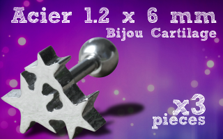 Lot de 3 microbells acier 1.2 x 6 - boule 3 mm - ideal pour cartilage
