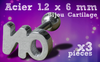 Lot de 3 microbells acier 1.2 x 6 - boule 3 mm - ideal pour cartilage