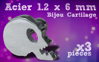 Lot de 3 microbells acier 1.2 x 6 - boule 3 mm - ideal pour cartilage