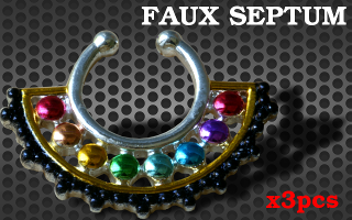 3 Faux Septum Rodium