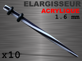 lot de 10 elargisseurs acrylique 1.6mm