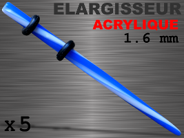 lot de 5 elargisseurs acrylique 1.6mm
