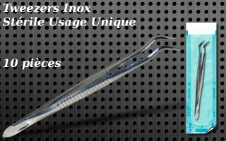 Pinces inox steriles a usage unique