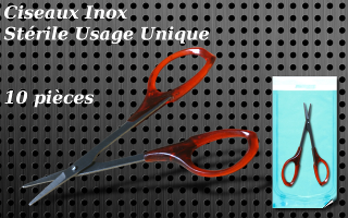 Ciseaux inox steriles a usage unique