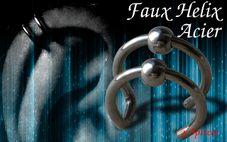 Lot de 3 Faux piercing helix Acier