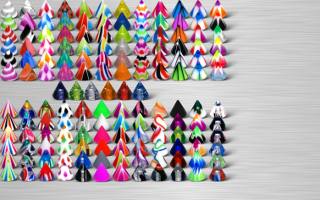 Cone 1.2 x 3 - 25 design - 6 couleurs par design - 300 pieces