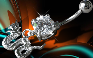 Lot de 3 bananes acier + rodium - zircon cristal serti - 1.6 x 10