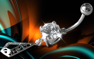Lot de 3 bananes acier + rodium - zircon cristal serti - 1.6 x 10